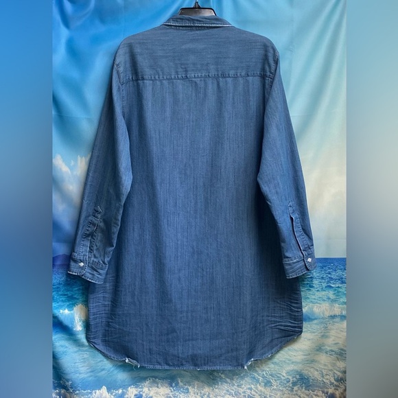 Frank & Eileen Famous Denim MARY Classic Shirtdress Size: XL STONEWASHED INDIGO - Picture 10 of 16